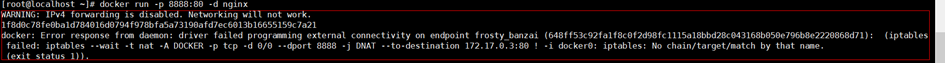 docker启动是出现异常